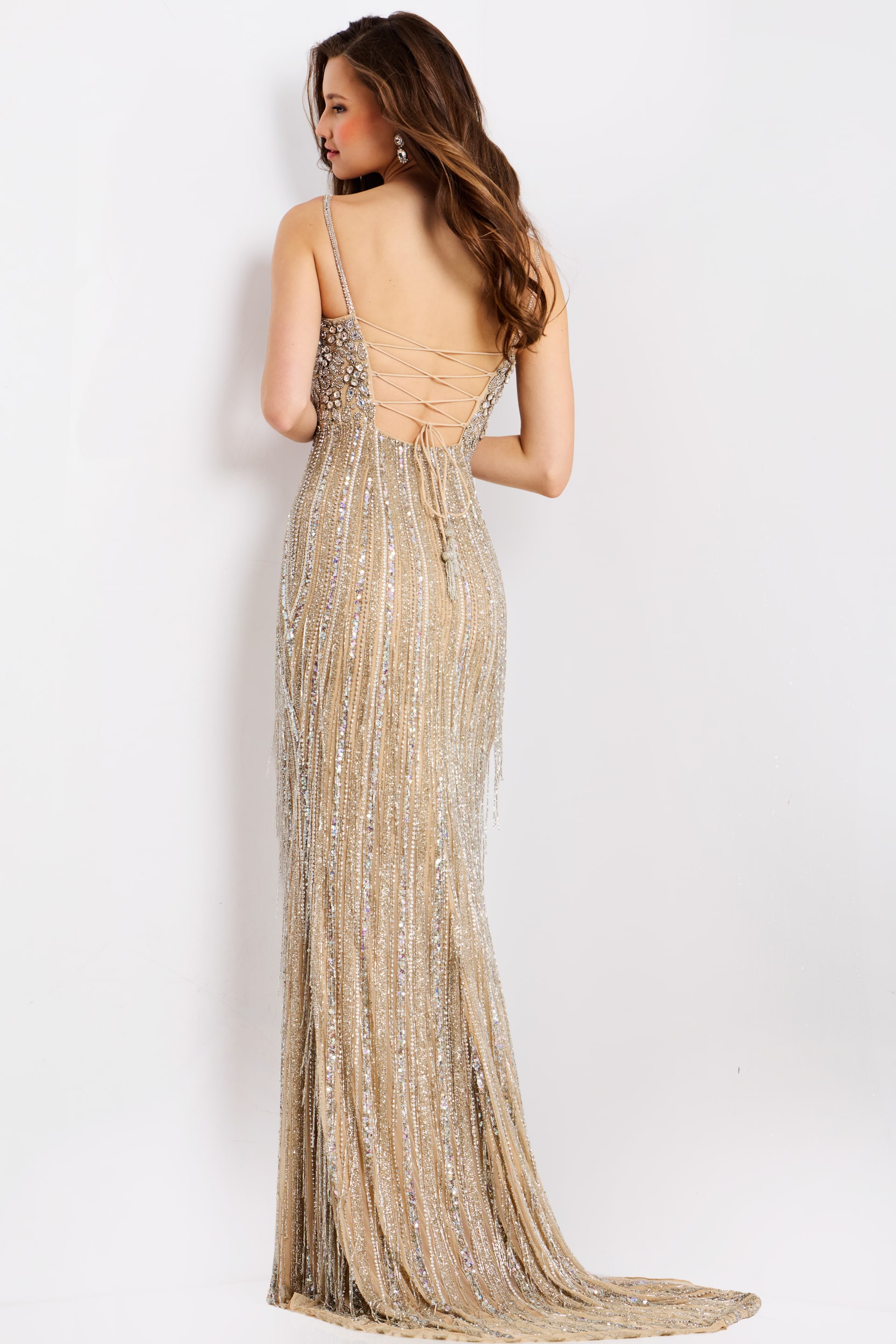 Embellished fringe dress 48548
