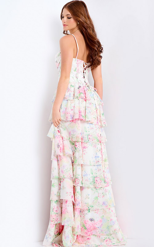 back of floral multi color dress 47282