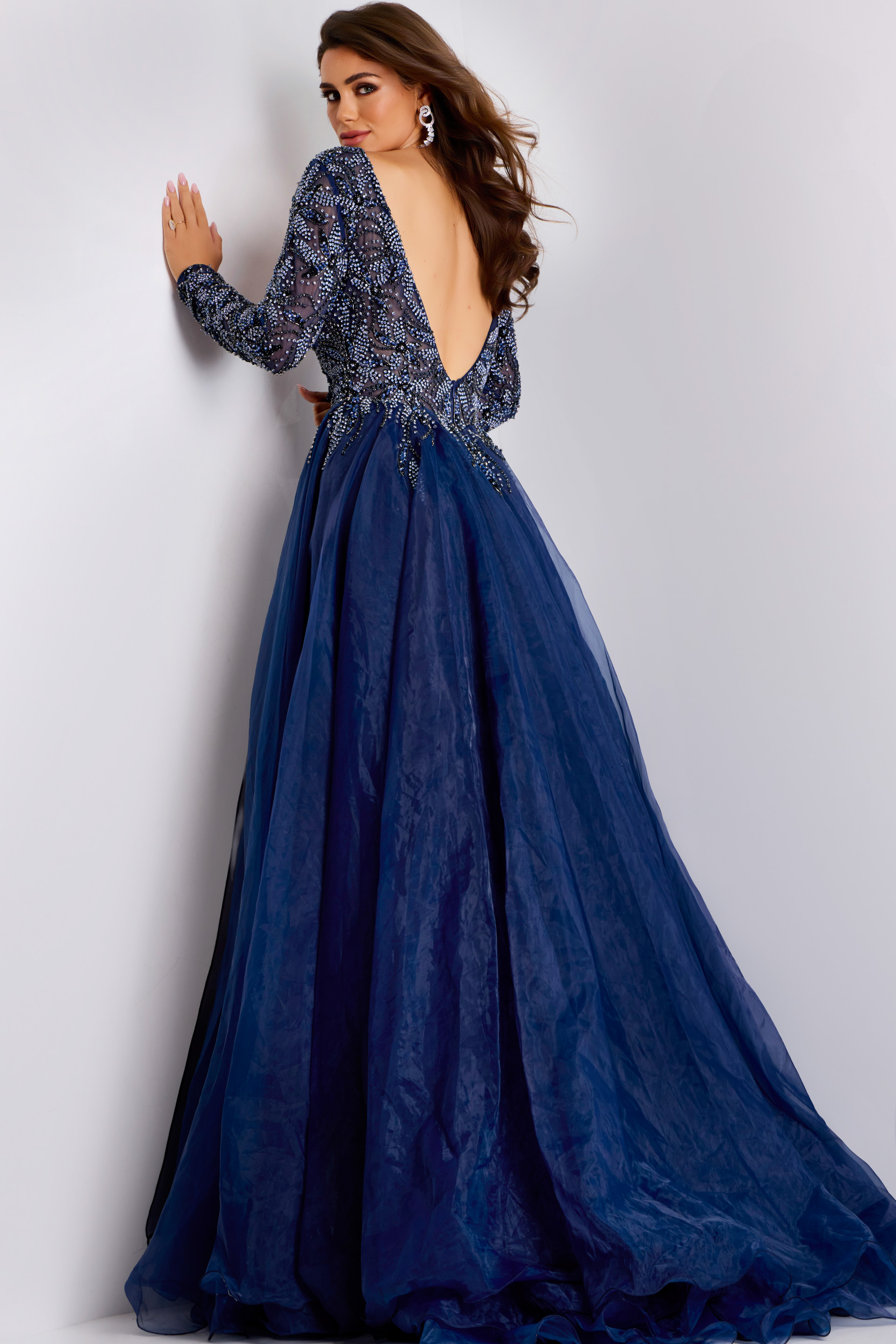 deep v back dress 39251