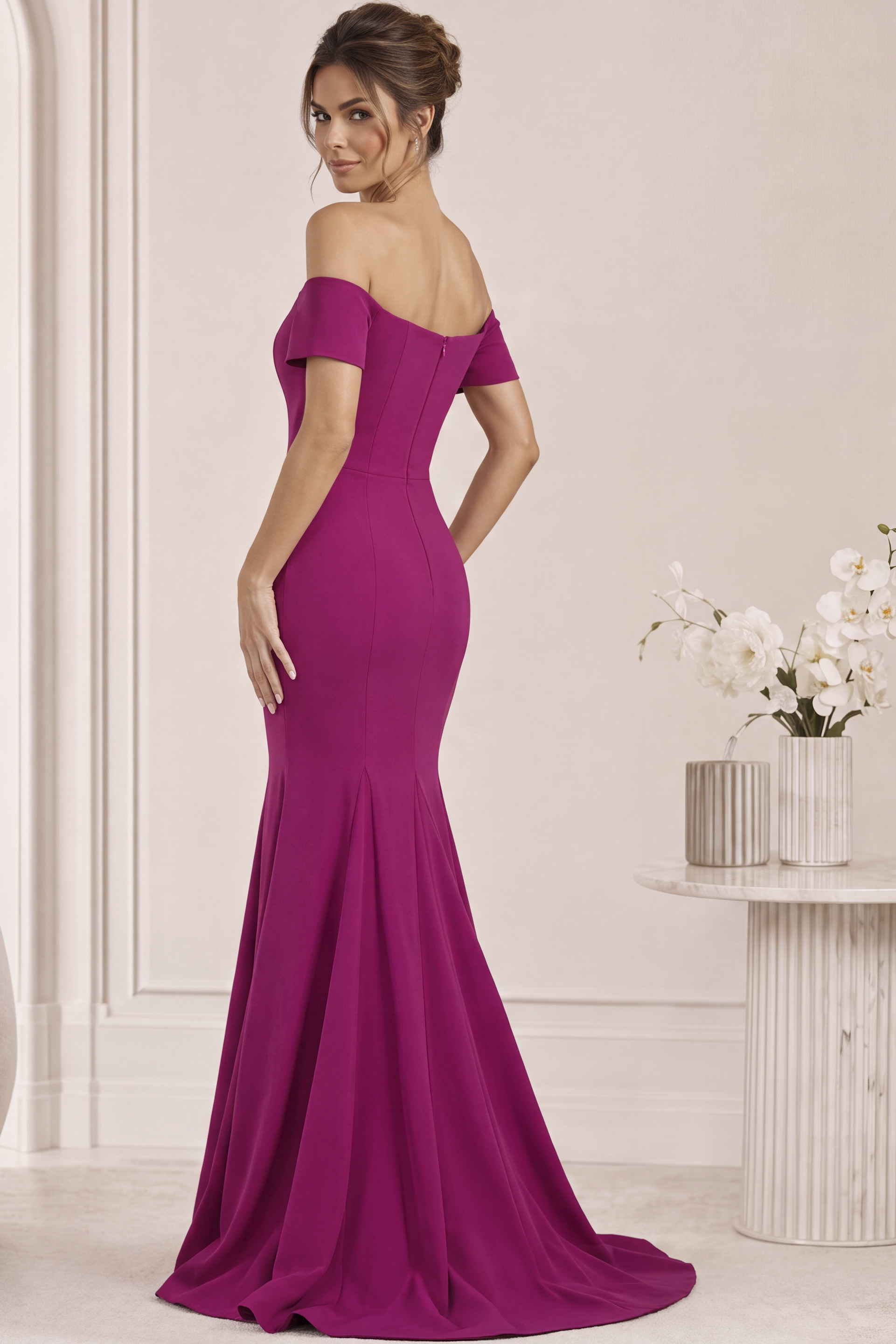 back of mermaid simple dress 43370