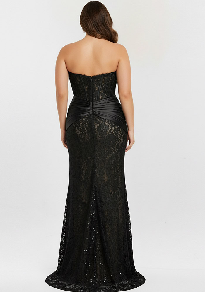 straples black dress 43856