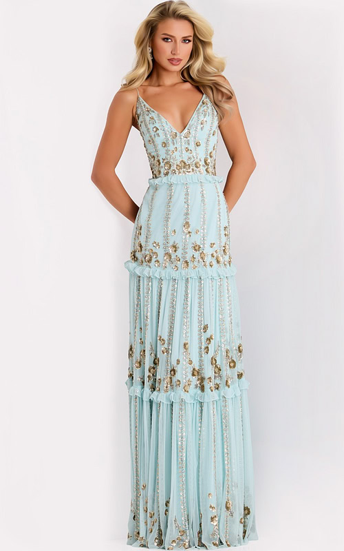Model wearing Jovani dress 44060.