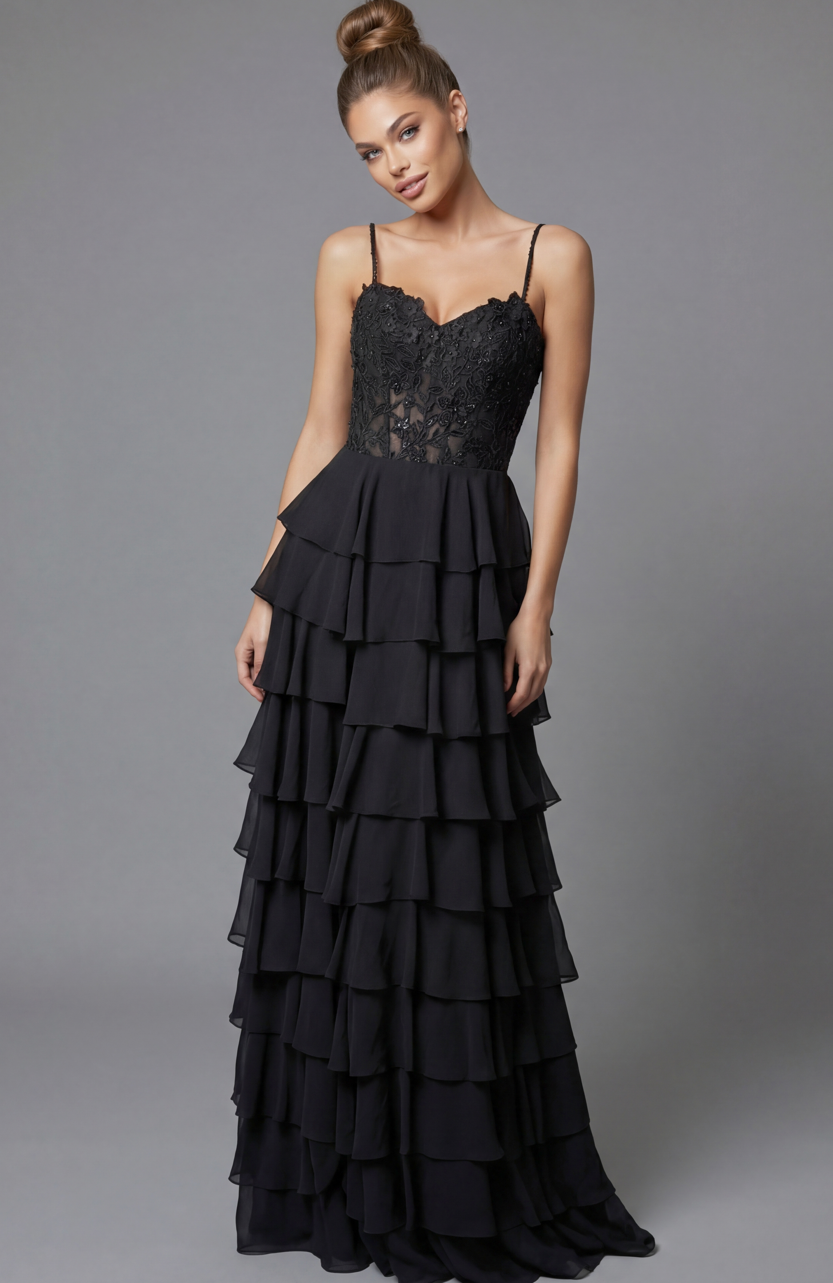 corset bodice layered dress 44543