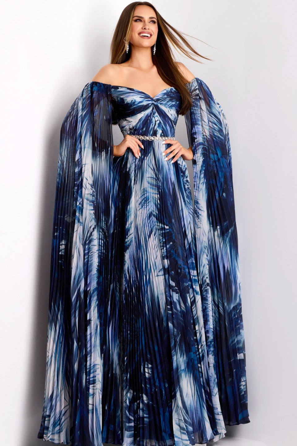 Model wearing Jovani dress 45277.