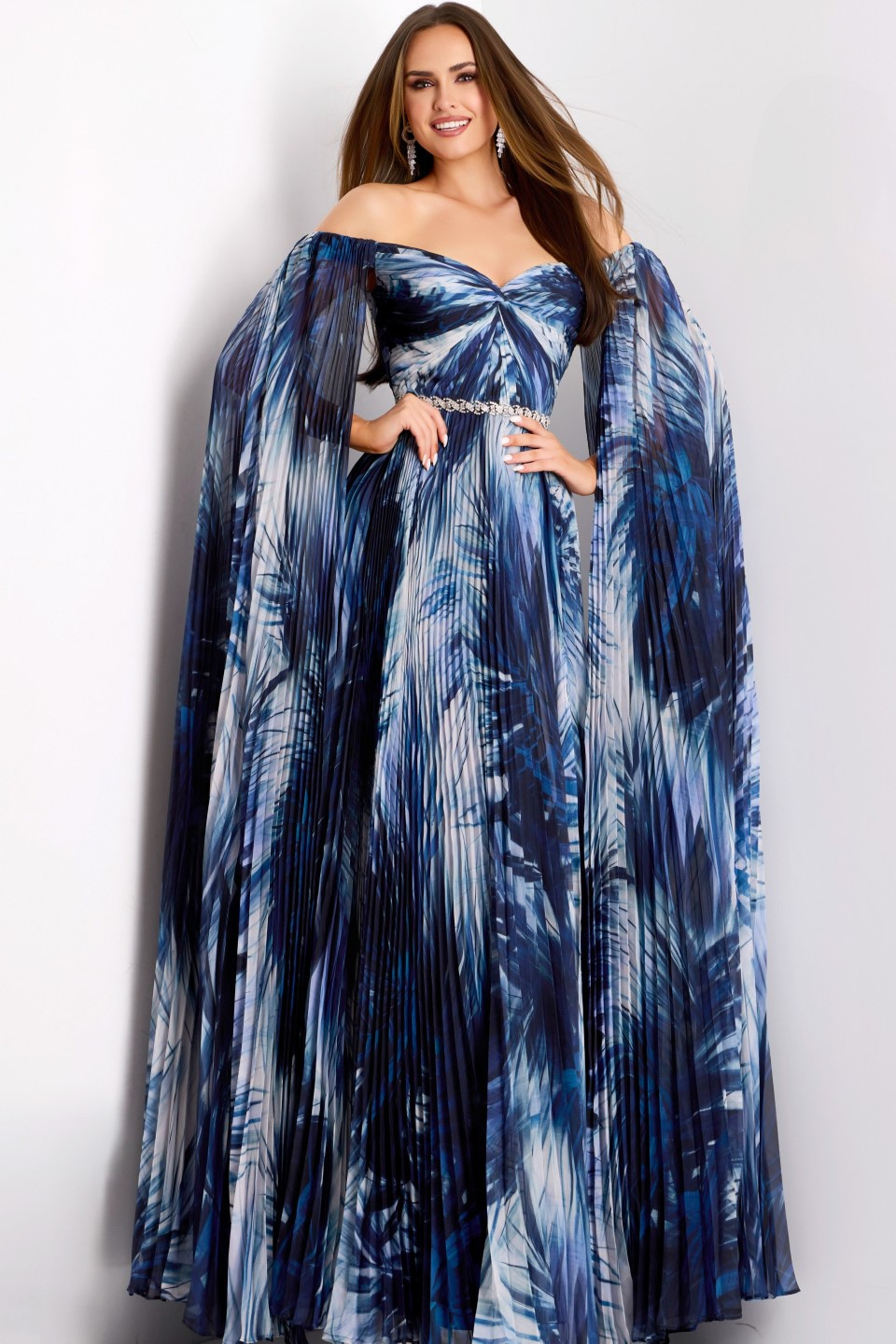Model wearing Jovani dress 45277.