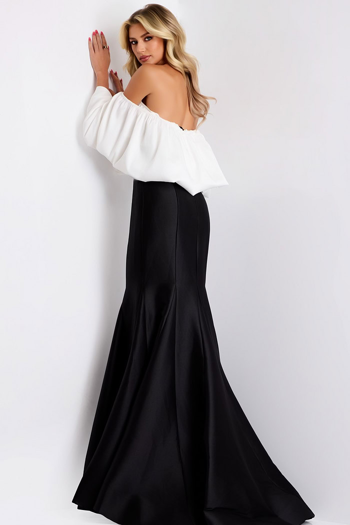 Model wearing Jovani dress 45358.