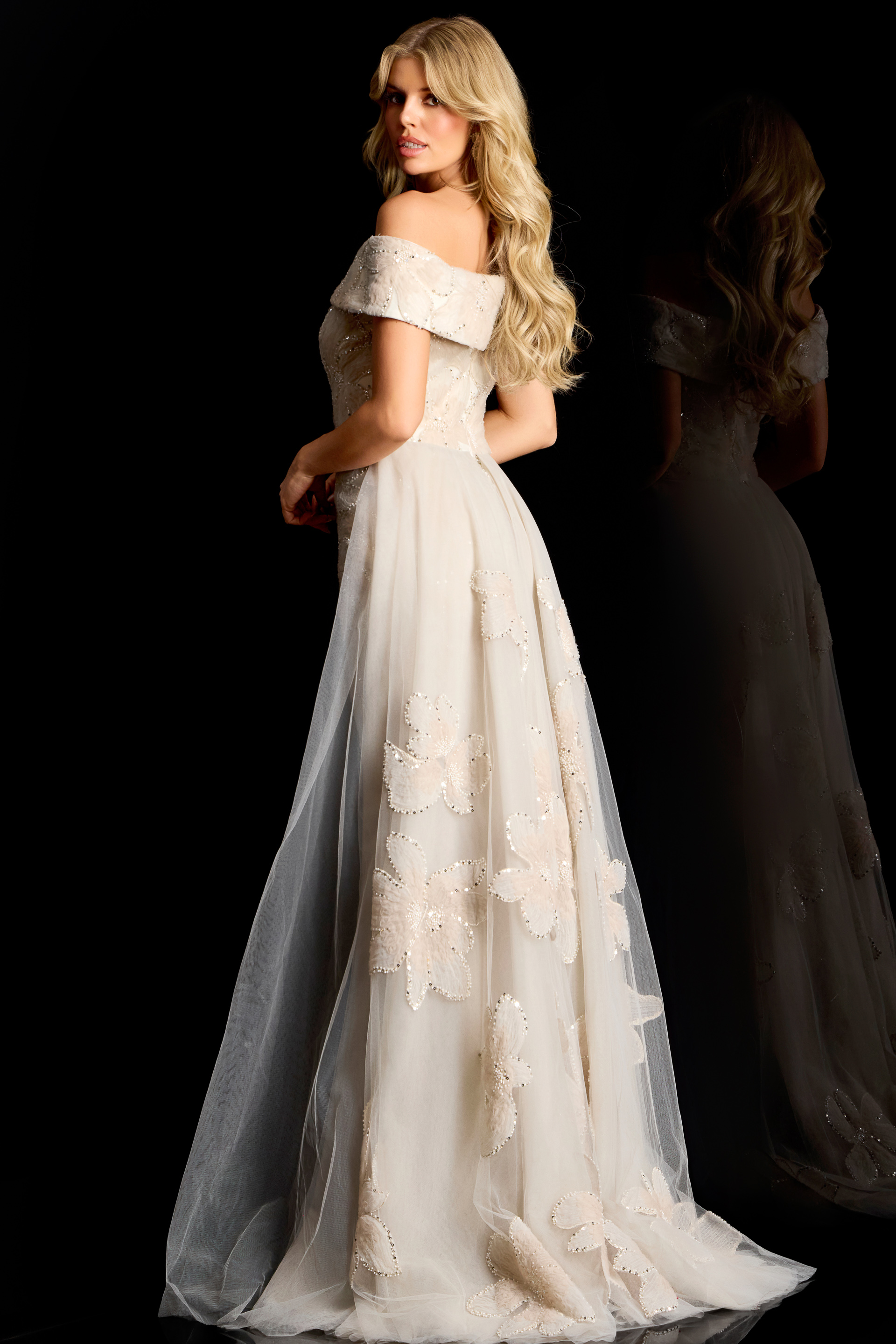 off the shoulder fitted dress 46034