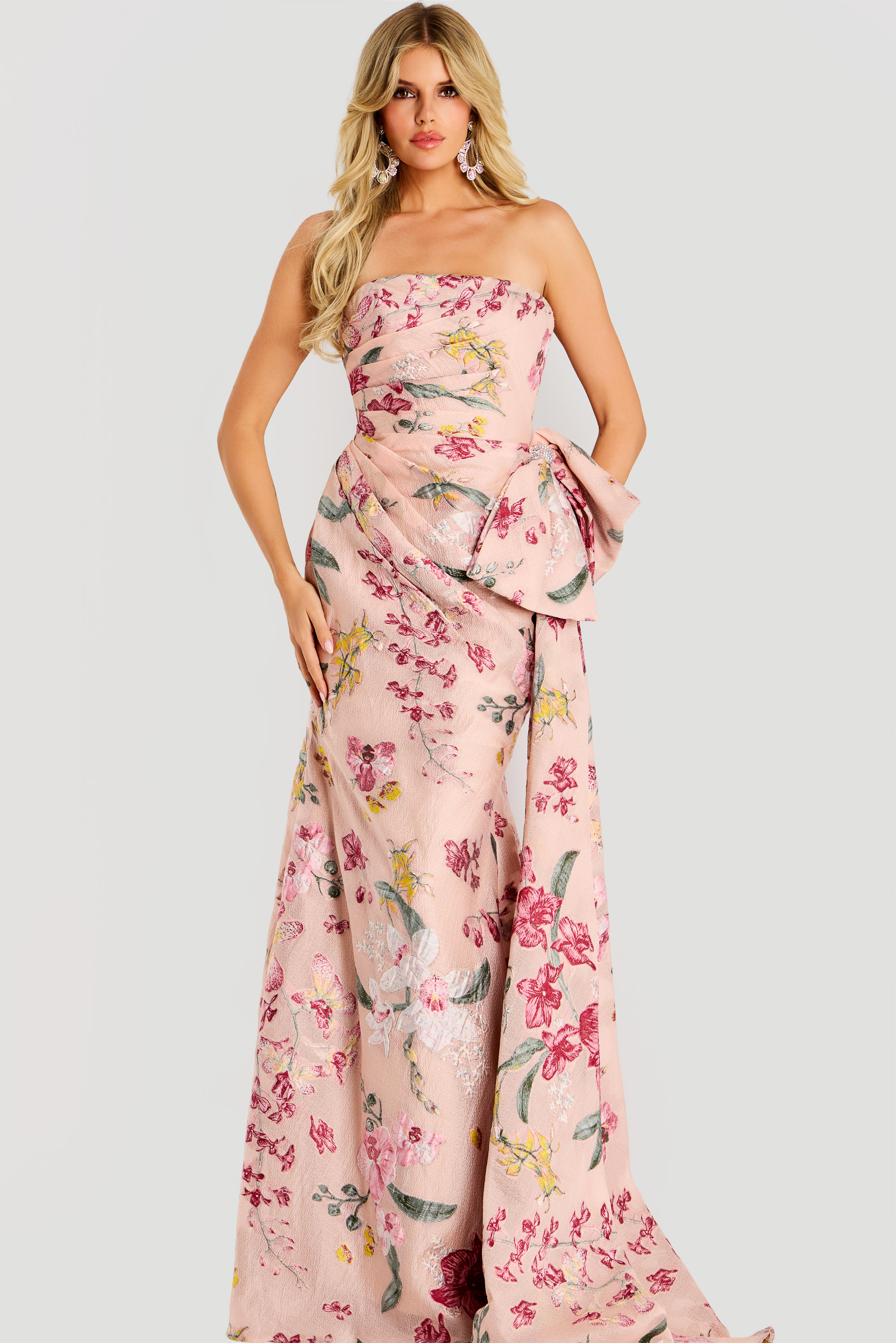 straples print floral dress 46242
