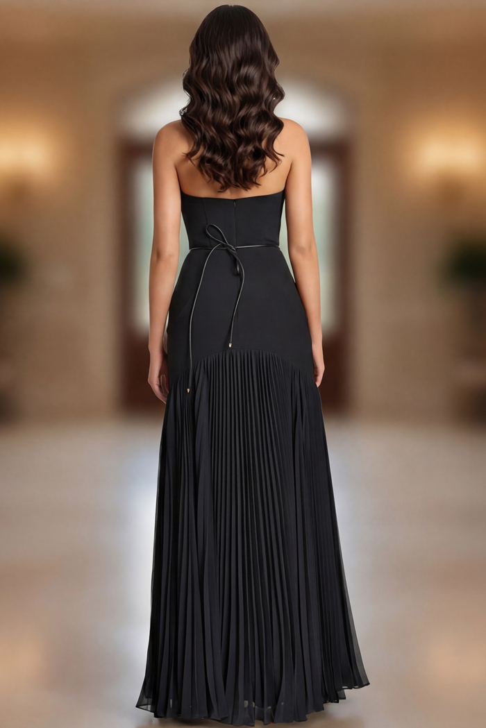black pleated derss 47000