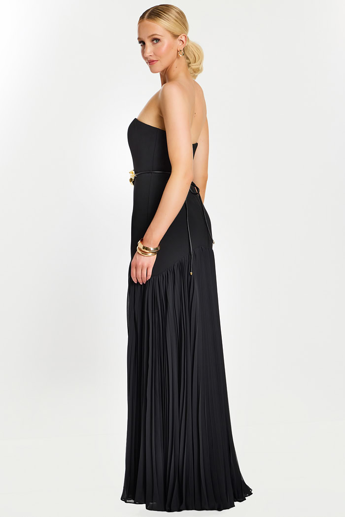 side veiw of black contemporary dress 47000