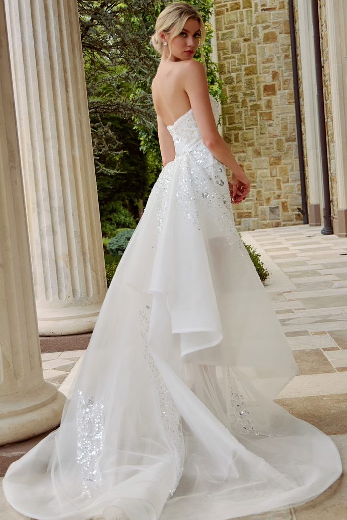 white fitted embellished dress 47437