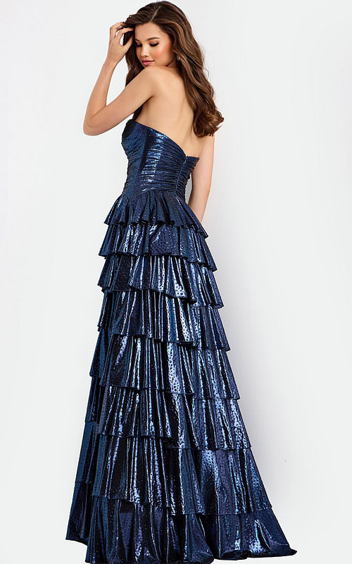strapless layered dress 47742