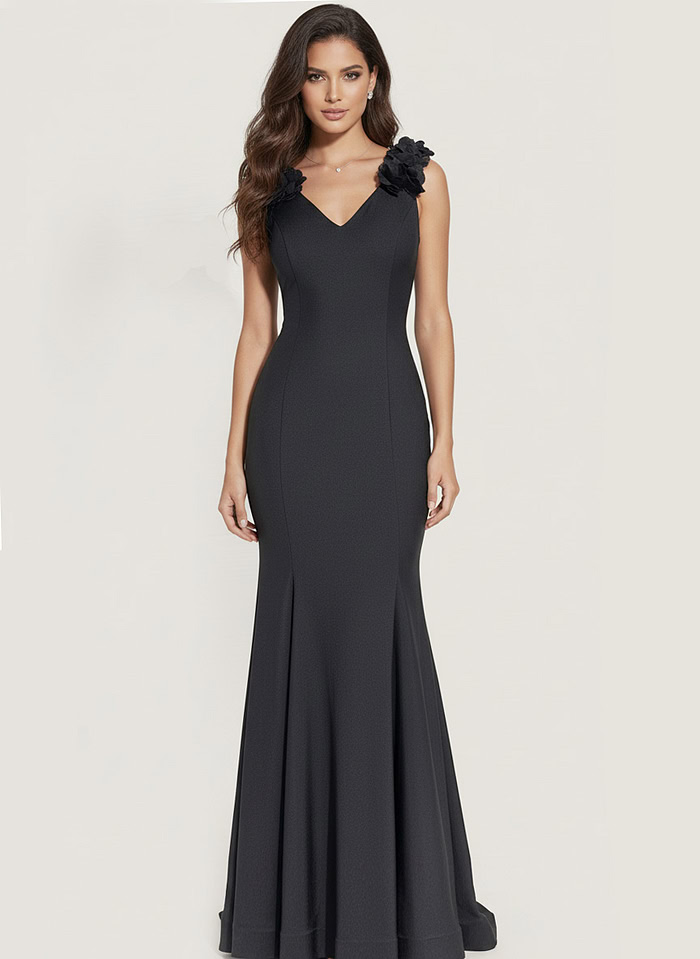 black ruffled dress 48120