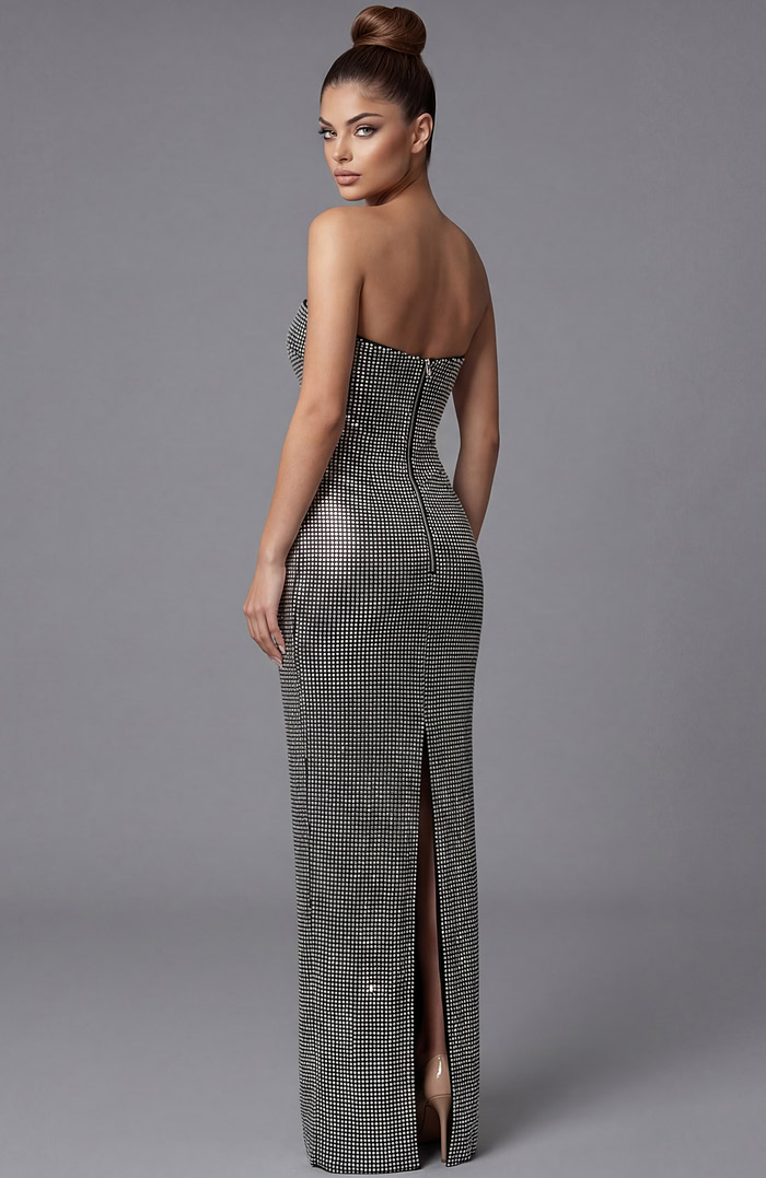 fully emebllished fitted dress 49162
