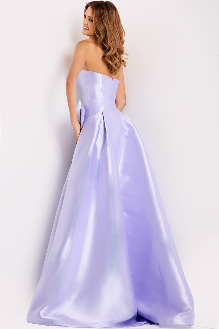 back of lilac a line dress 49196