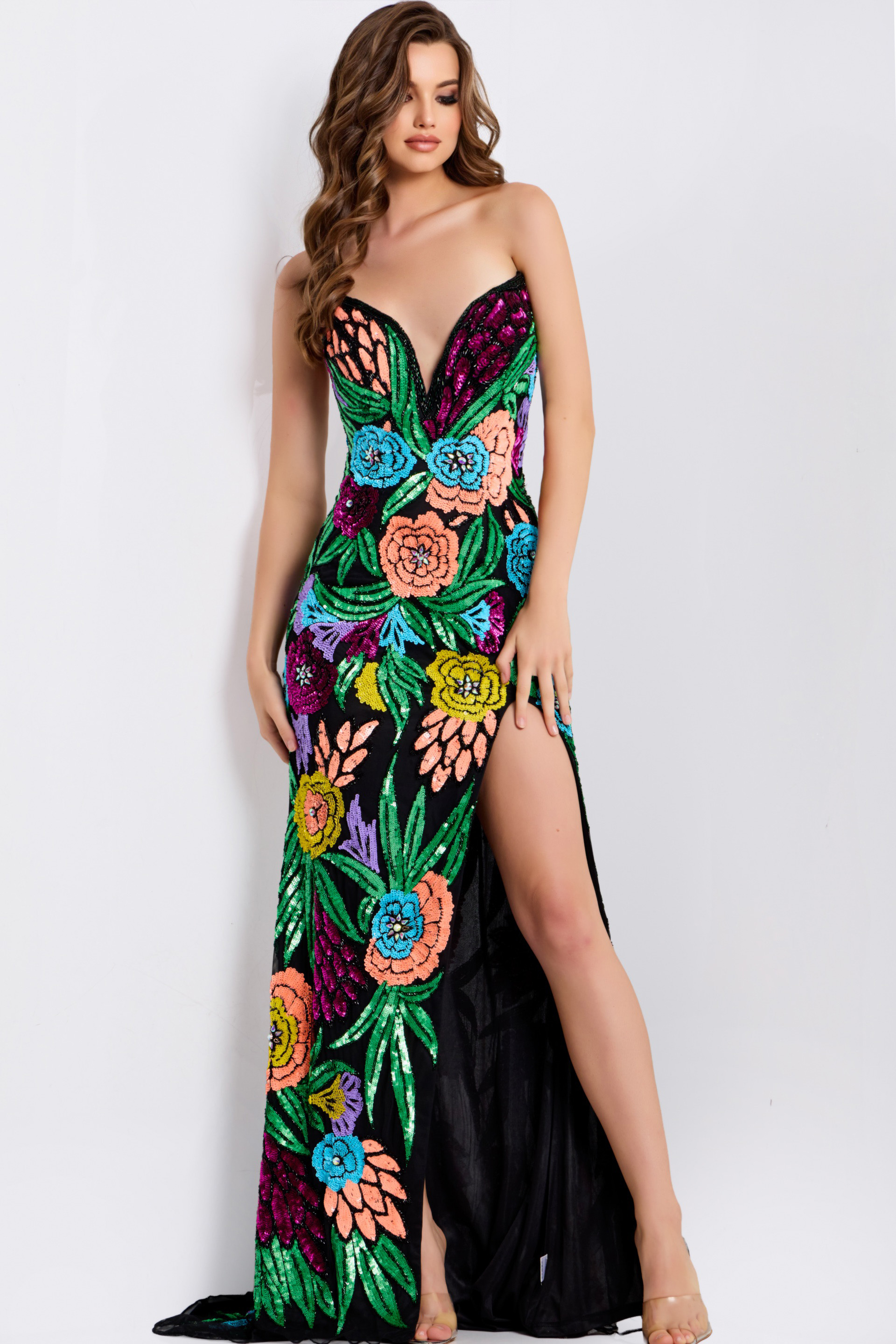 plunging v neckline dess 49234