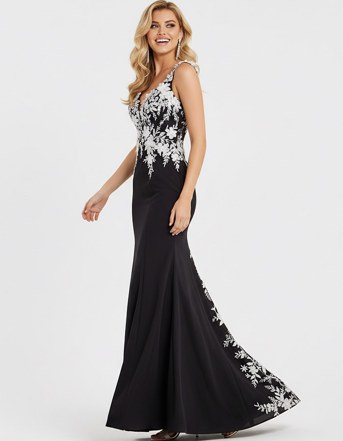 black and white dress 49465