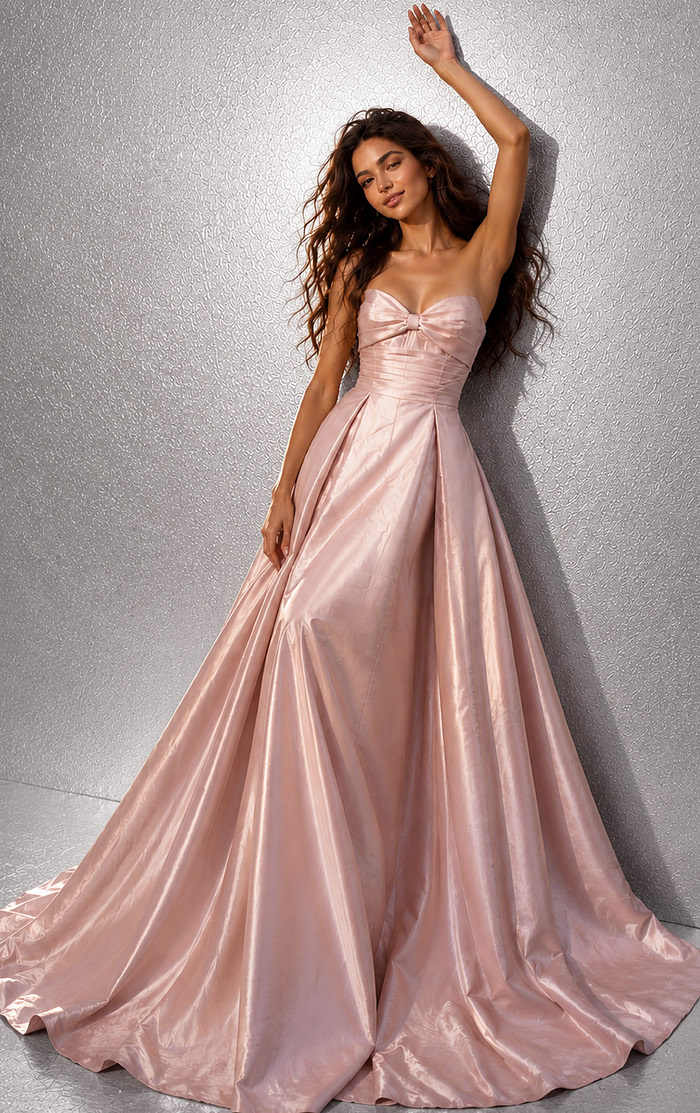 flowy a line long prom dress 49571