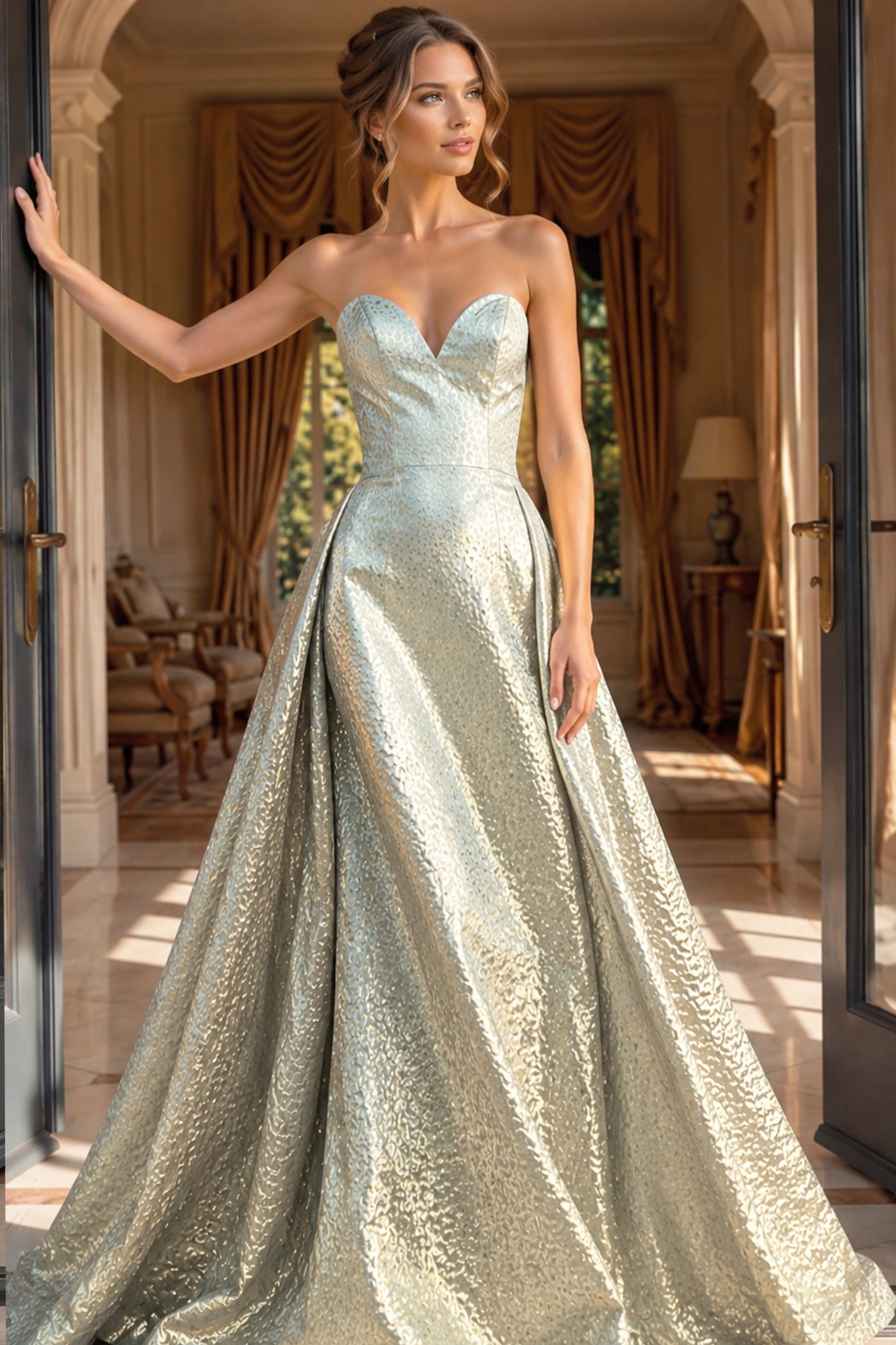 Modern couture evening gow