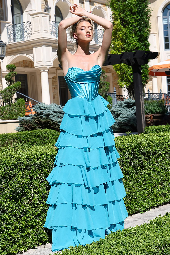 strapless pink ball gown