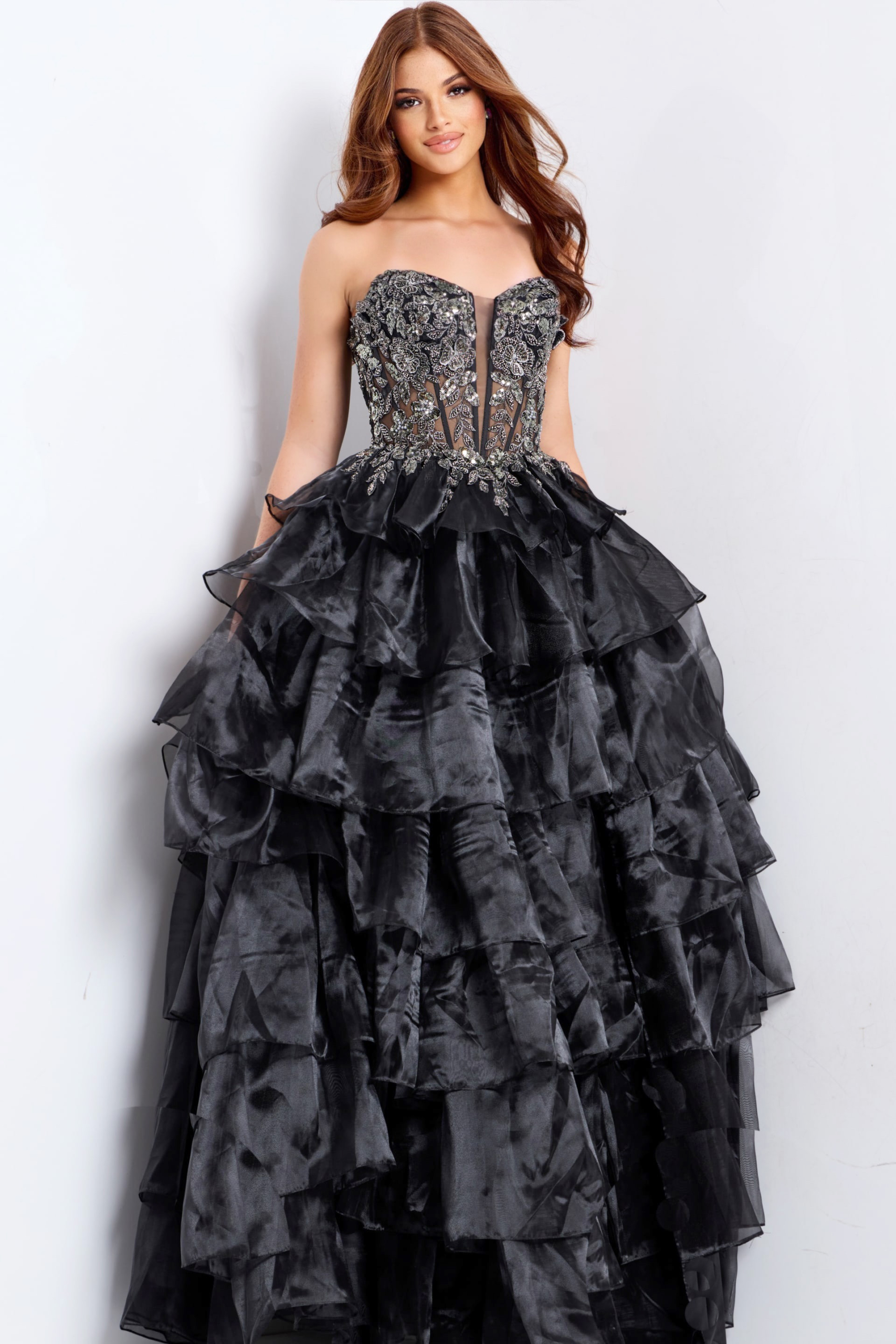 sweetheart neckline beaded dress 50259