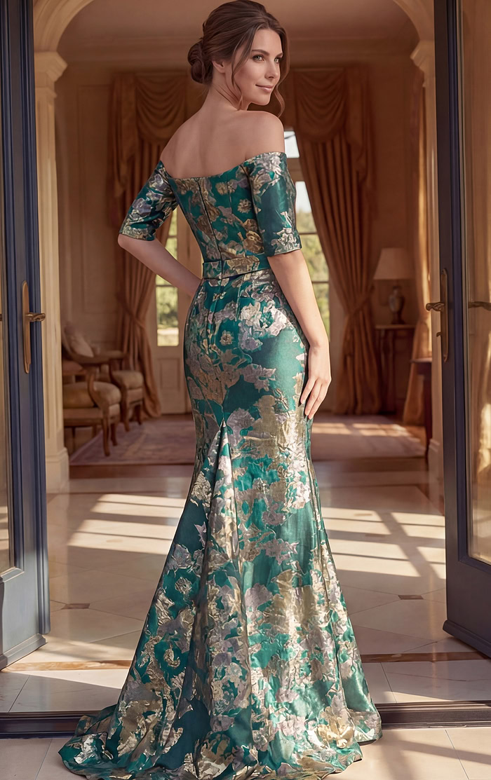 Formal Gown With Straight Neckline