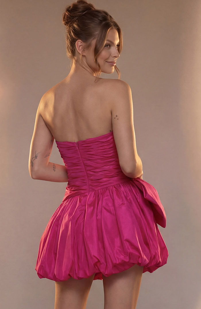 sleeveless formal gown with plunging neckline and fitted long design