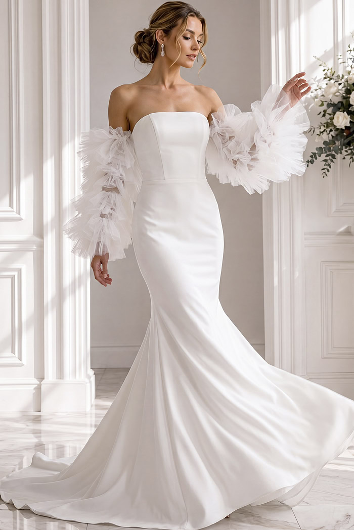 JB40601 Fitted Puffy Sleeve Dress