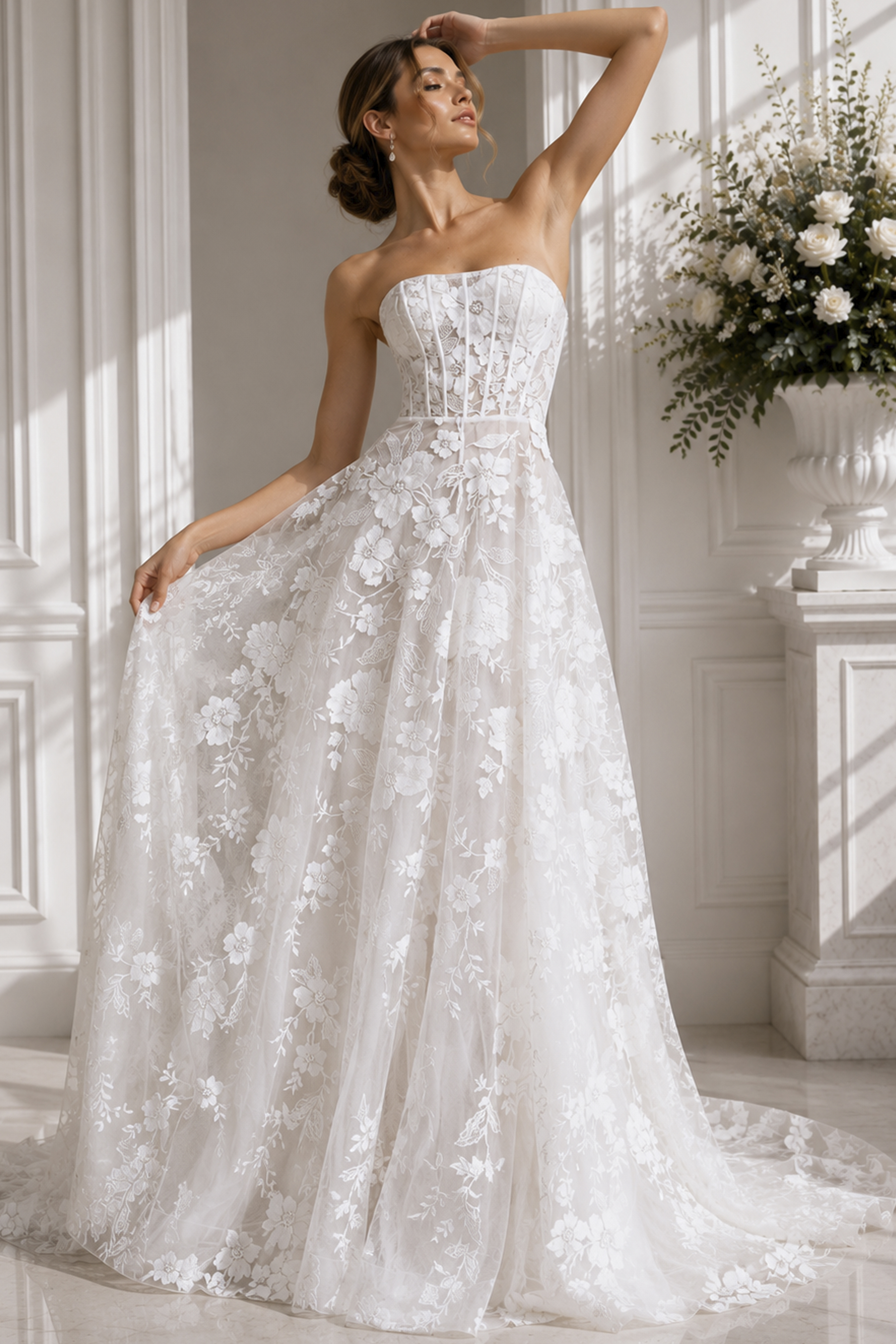 Romantic Lace Corset Gown