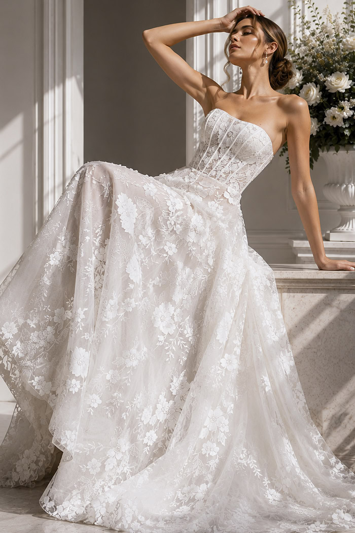 Floral Lace Ballgown