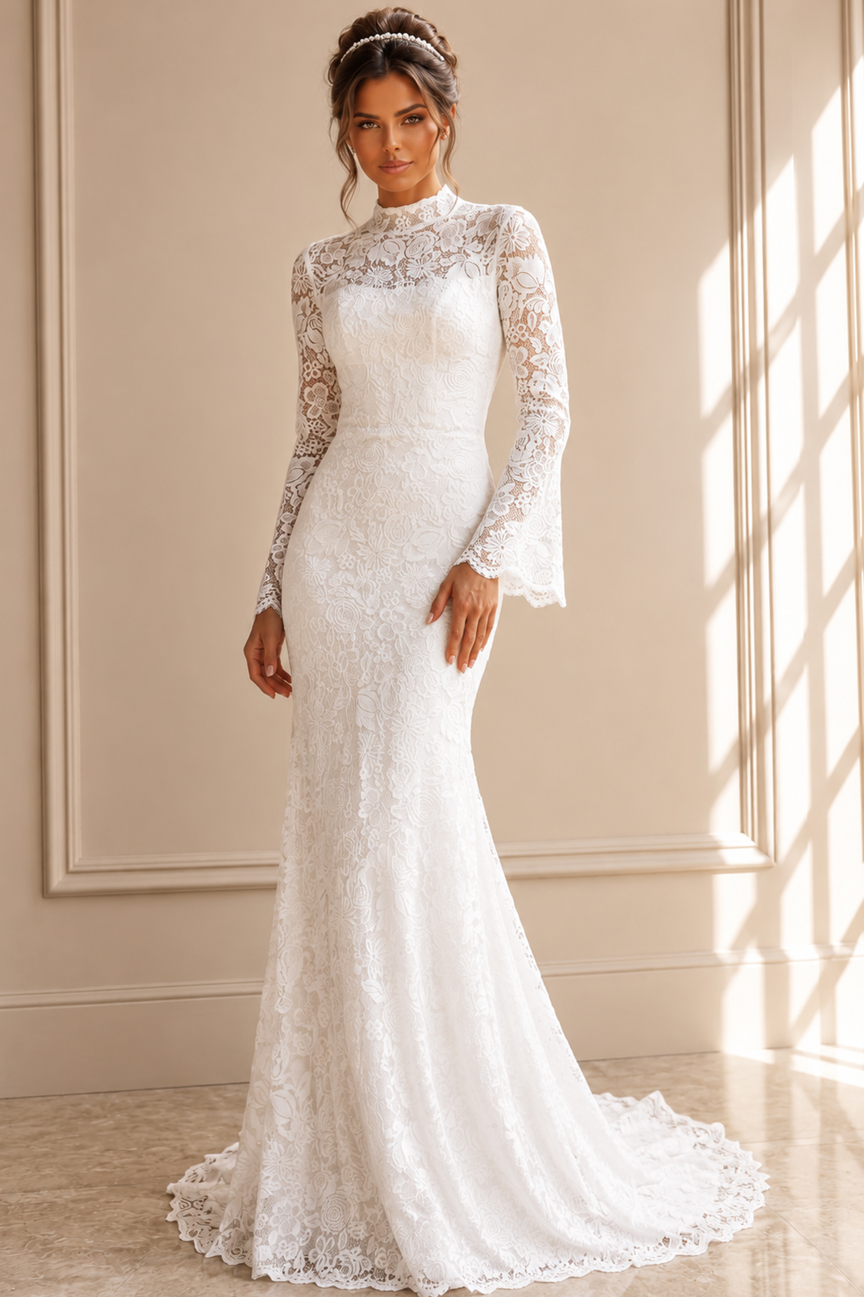 lace white dress JB45767