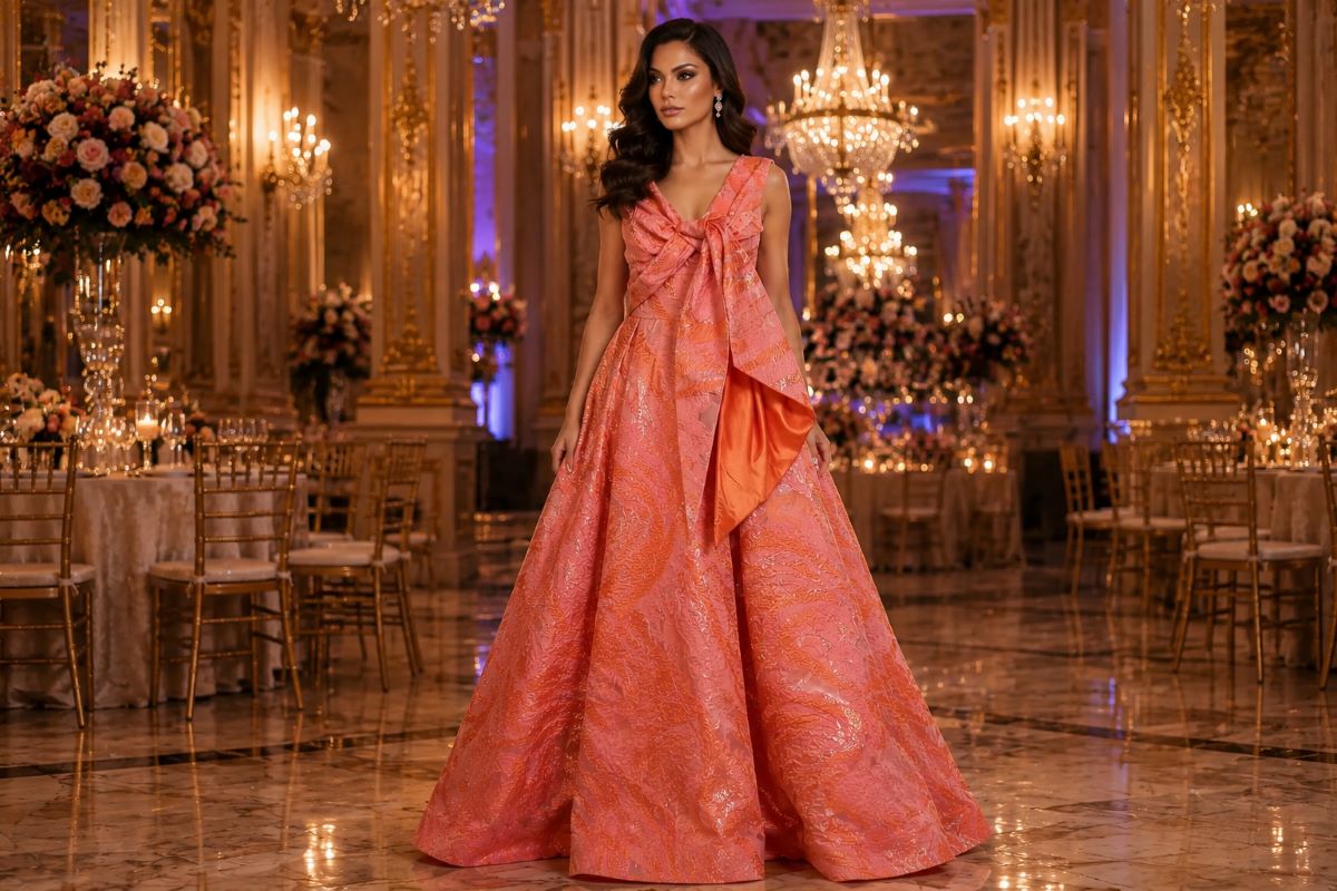 Elegant formal gala gown for quinceañera guest attire