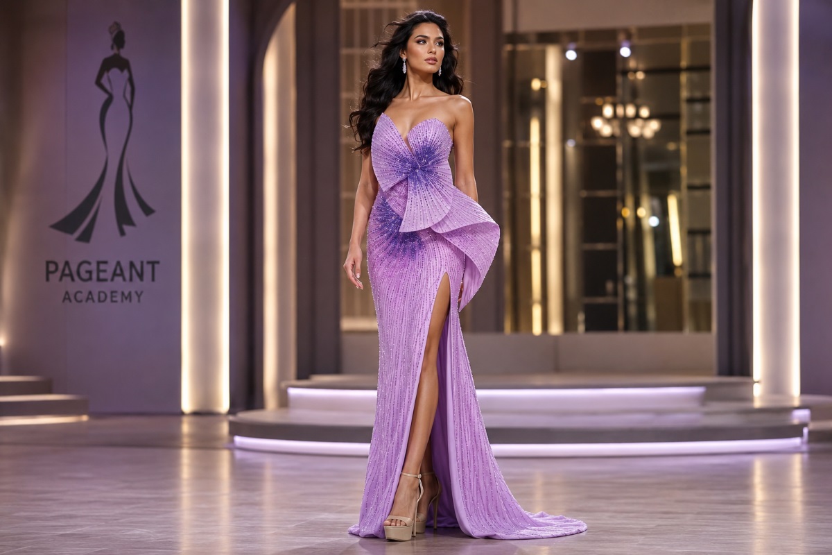 Pageant contestant demonstrating posture and presence