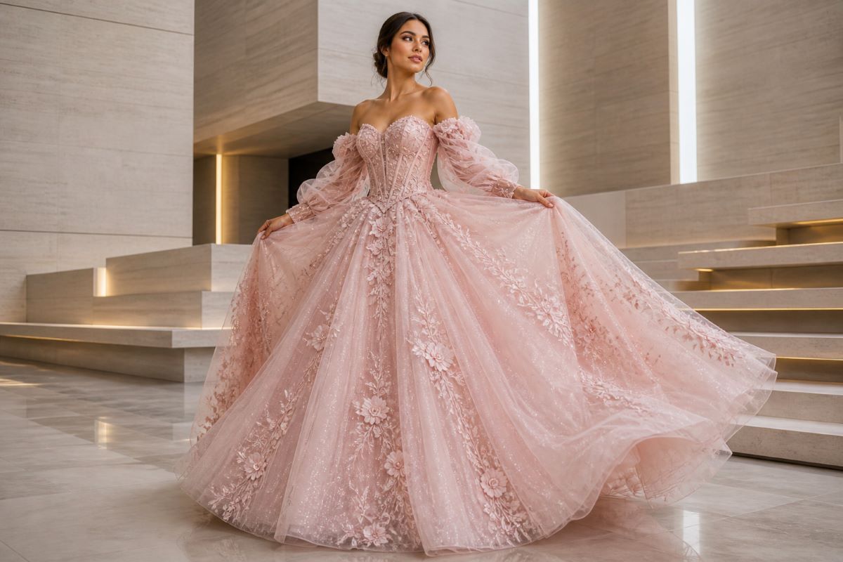 Pastel quinceañera ball gown
