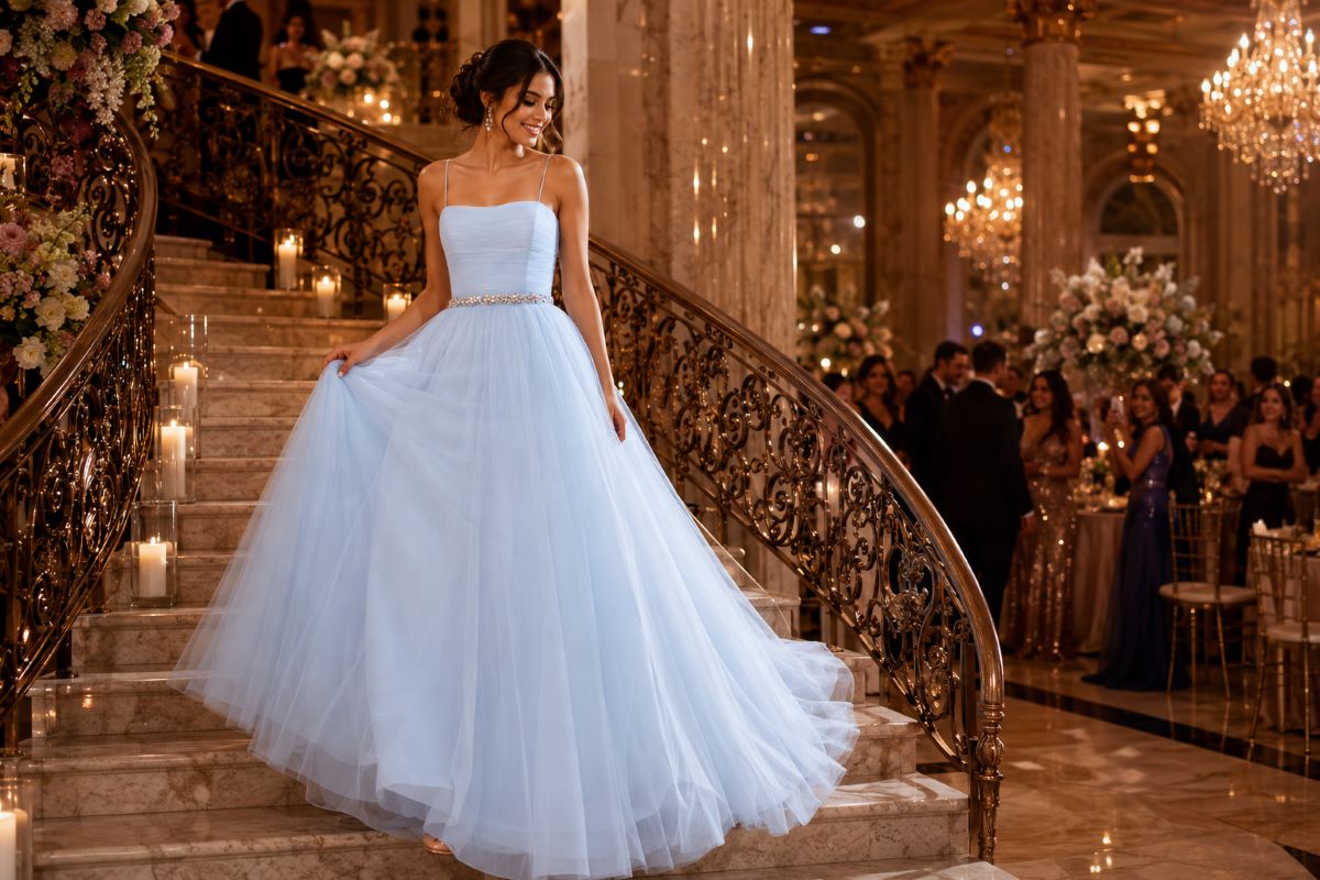 Sweet 16 grand entrance ball gown